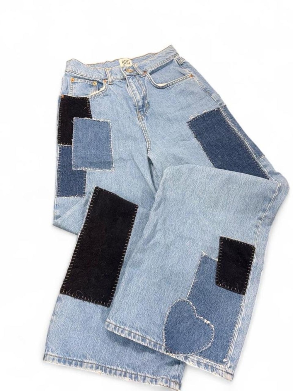BDG puddle patchwork wide leg jeans - Picture 2 of 8